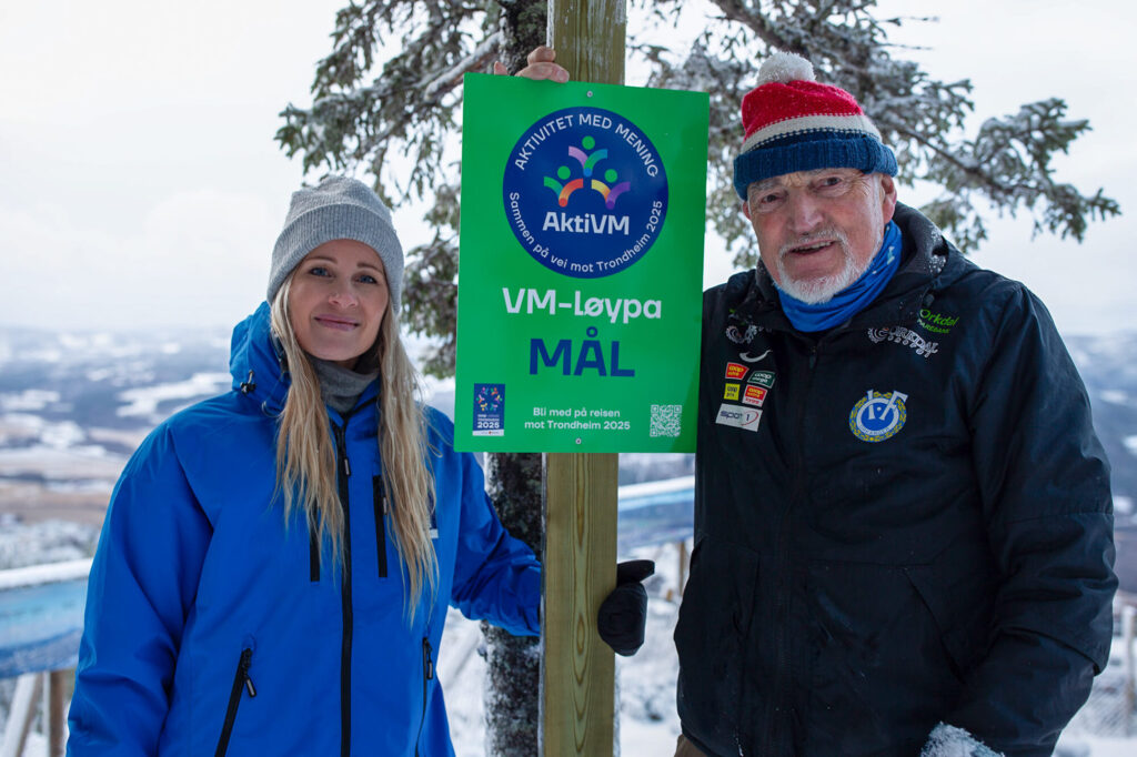 Prosjektleder AktiVM, Hilde Martinsen, med ildsjel Bjørn Krokdal.